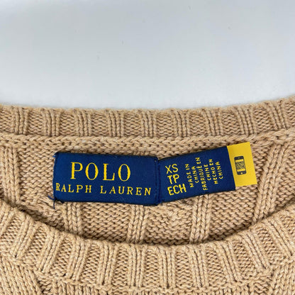 POLObyRalphLauren ポロラルフローレン ベージュ ケーブル コットンニット トップス