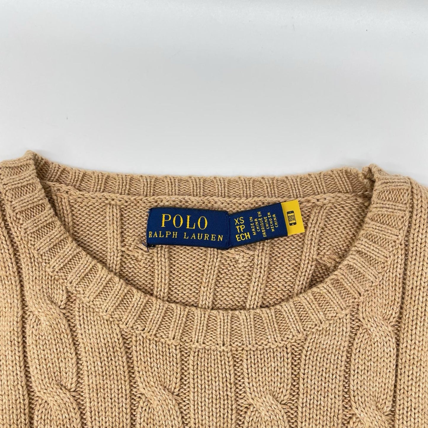 POLObyRalphLauren ポロラルフローレン ベージュ ケーブル コットンニット トップス