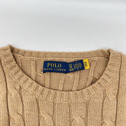 POLObyRalphLauren ポロラルフローレン ベージュ ケーブル コットンニット トップス