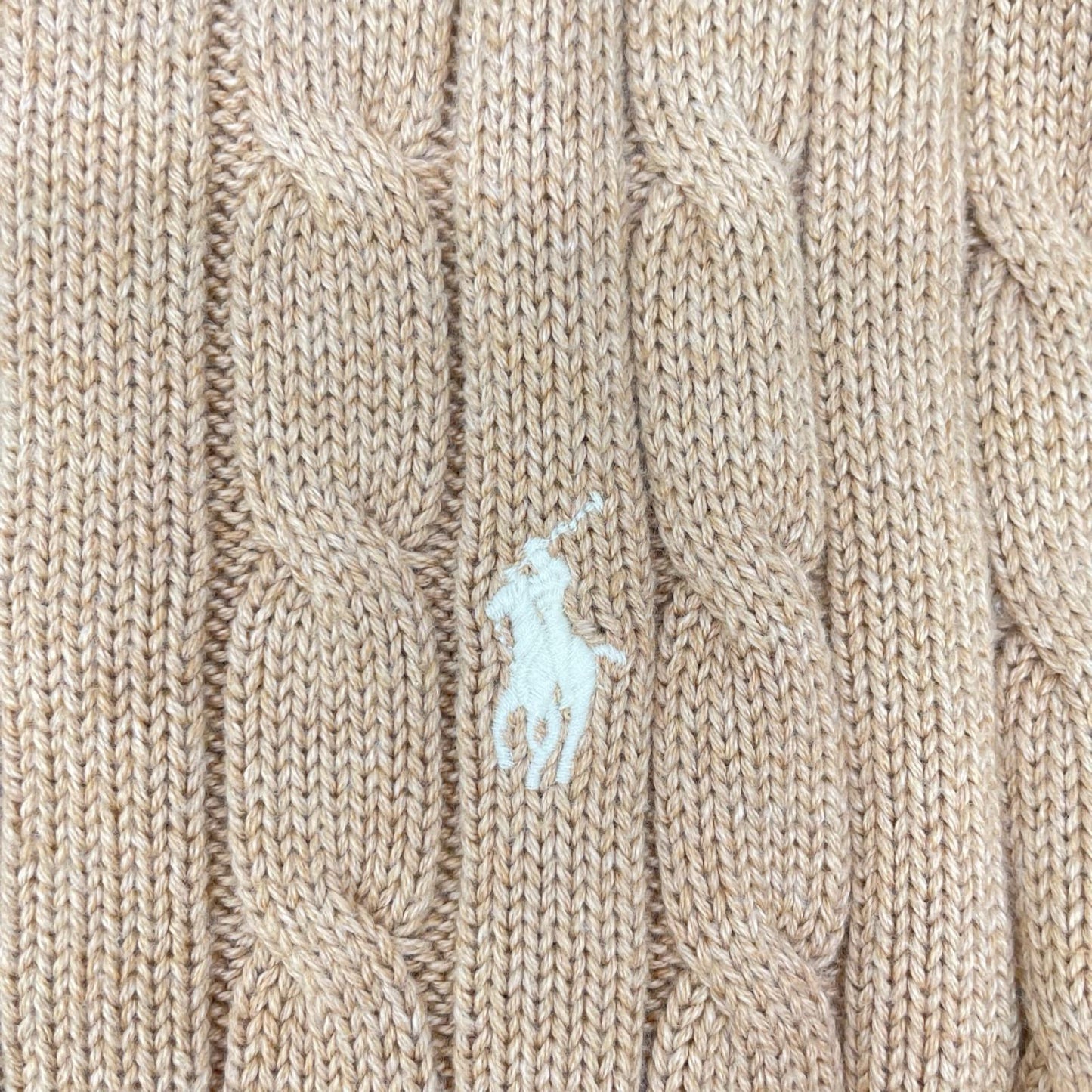 POLObyRalphLauren ポロラルフローレン ベージュ ケーブル コットンニット トップス