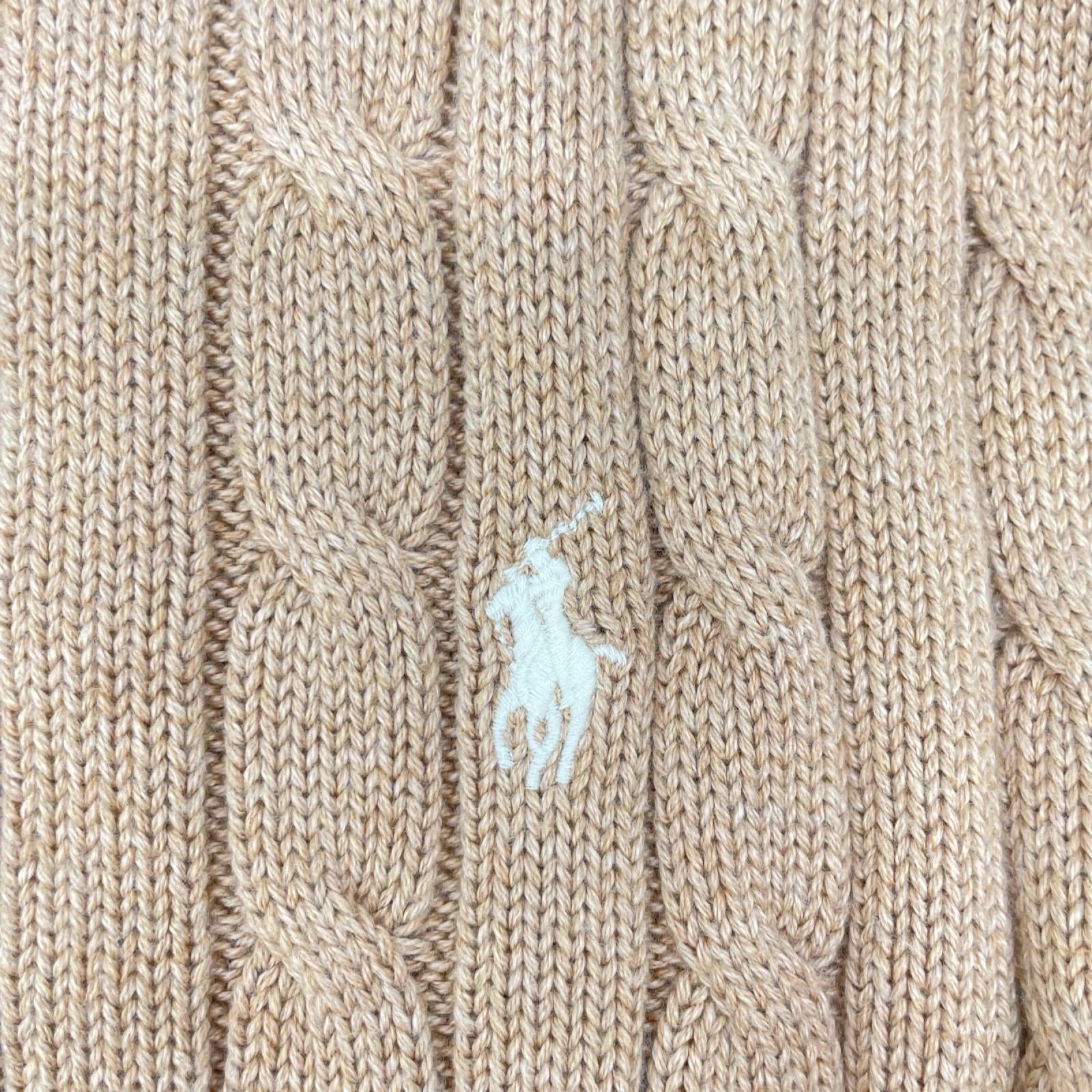 POLObyRalphLauren ポロラルフローレン ベージュ ケーブル コットンニット トップス