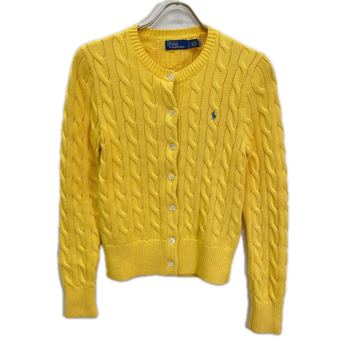 POLObyRalphLauren ポロラルフローレン イエロー コットン ケーブル カーディガン トップス