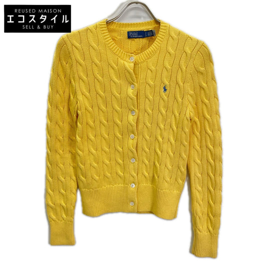 POLObyRalphLauren ポロラルフローレン イエロー コットン ケーブル カーディガン トップス