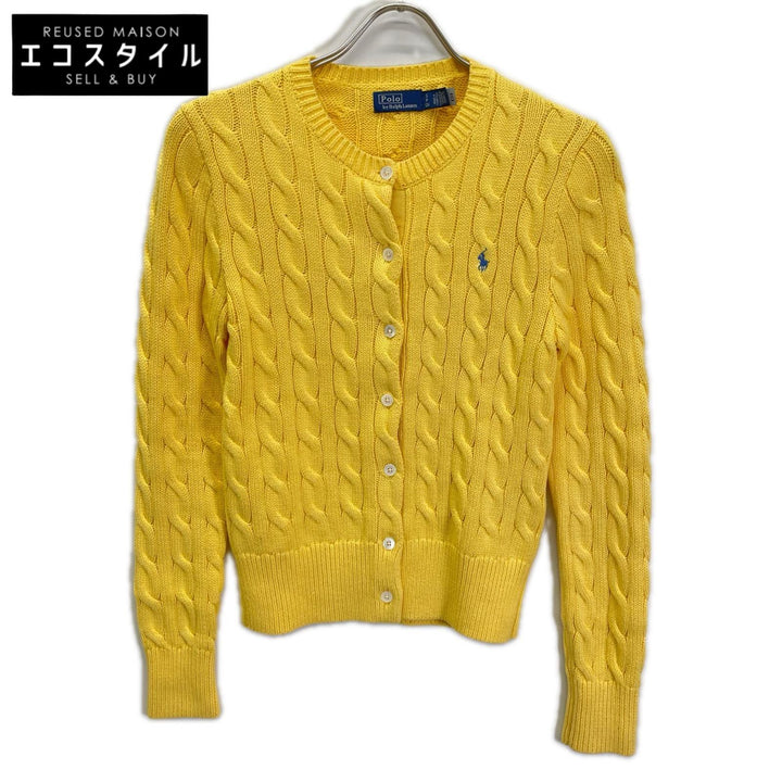 POLObyRalphLauren ポロラルフローレン イエロー コットン ケーブル カーディガン トップス