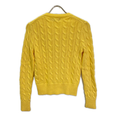 POLObyRalphLauren ポロラルフローレン イエロー コットン ケーブル カーディガン トップス