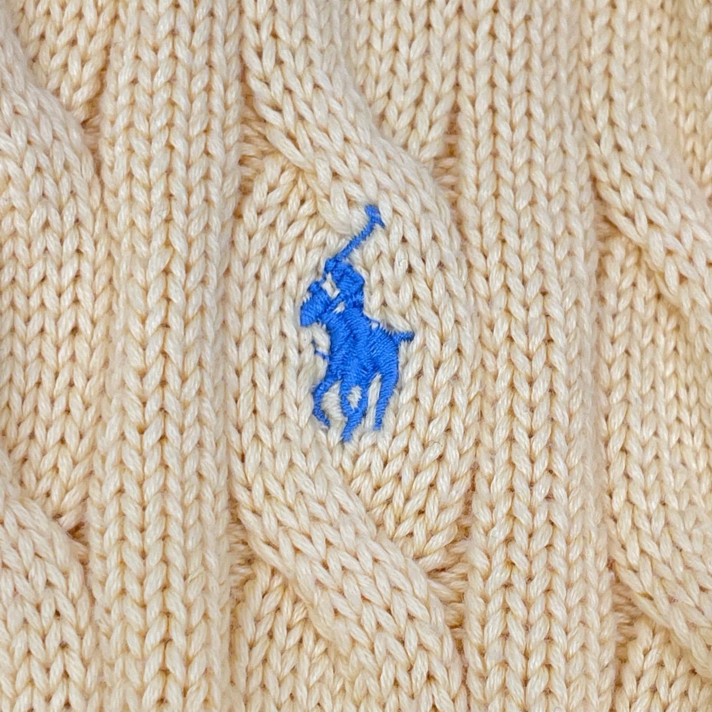 POLObyRalphLauren ポロラルフローレン イエロー コットン ケーブル カーディガン トップス