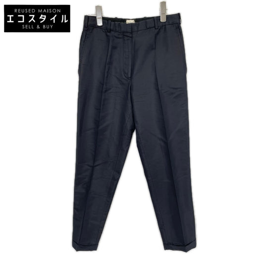 HERMES エルメス ゴルチエ期 ブラック シルク100% パンツ ボトムス