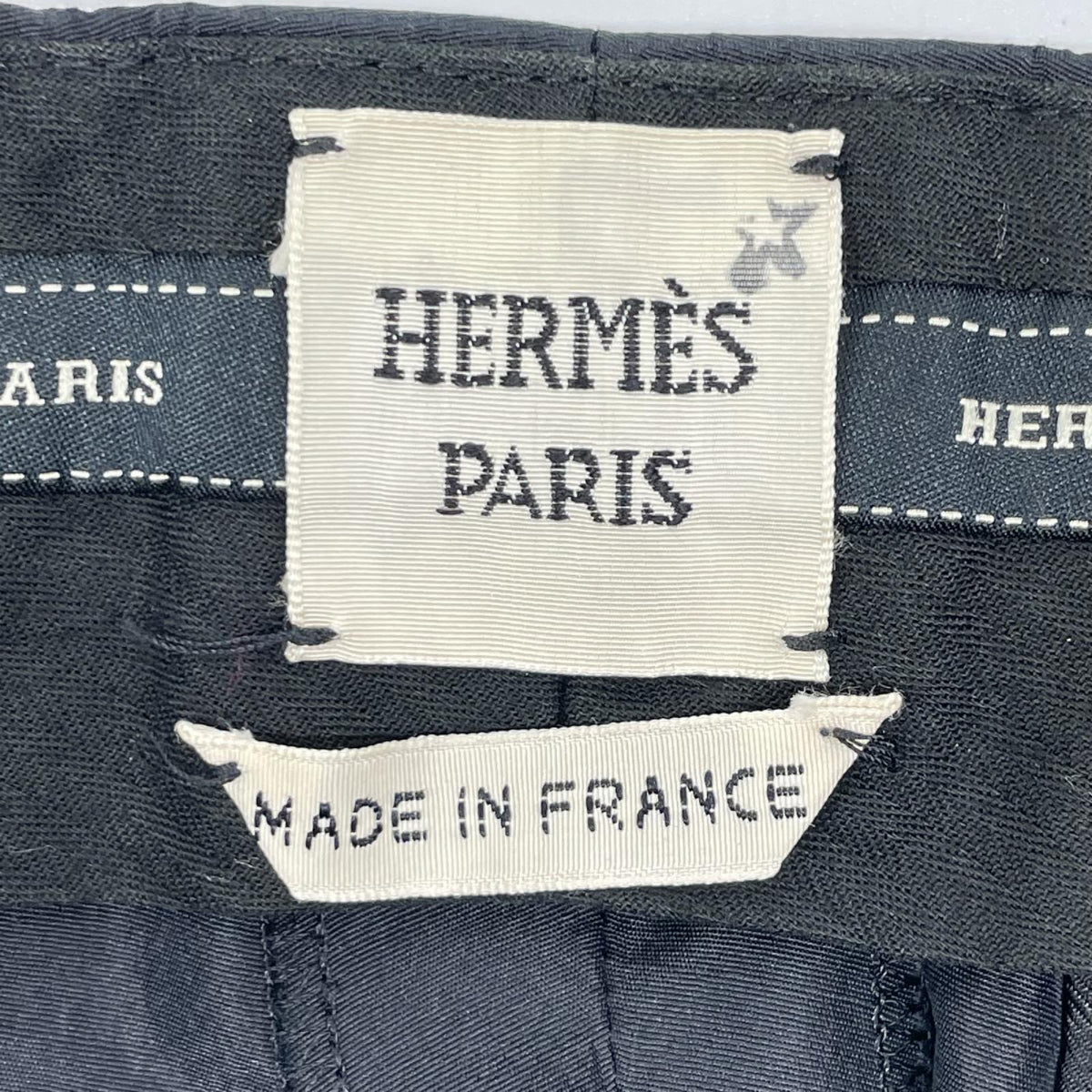 HERMES エルメス ゴルチエ期 ブラック シルク100% パンツ ボトムス
