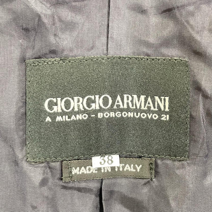 GIORGIOARMANI ジョルジオアルマーニ ネイビー コットン レーヨン ジップカーディガン トップス