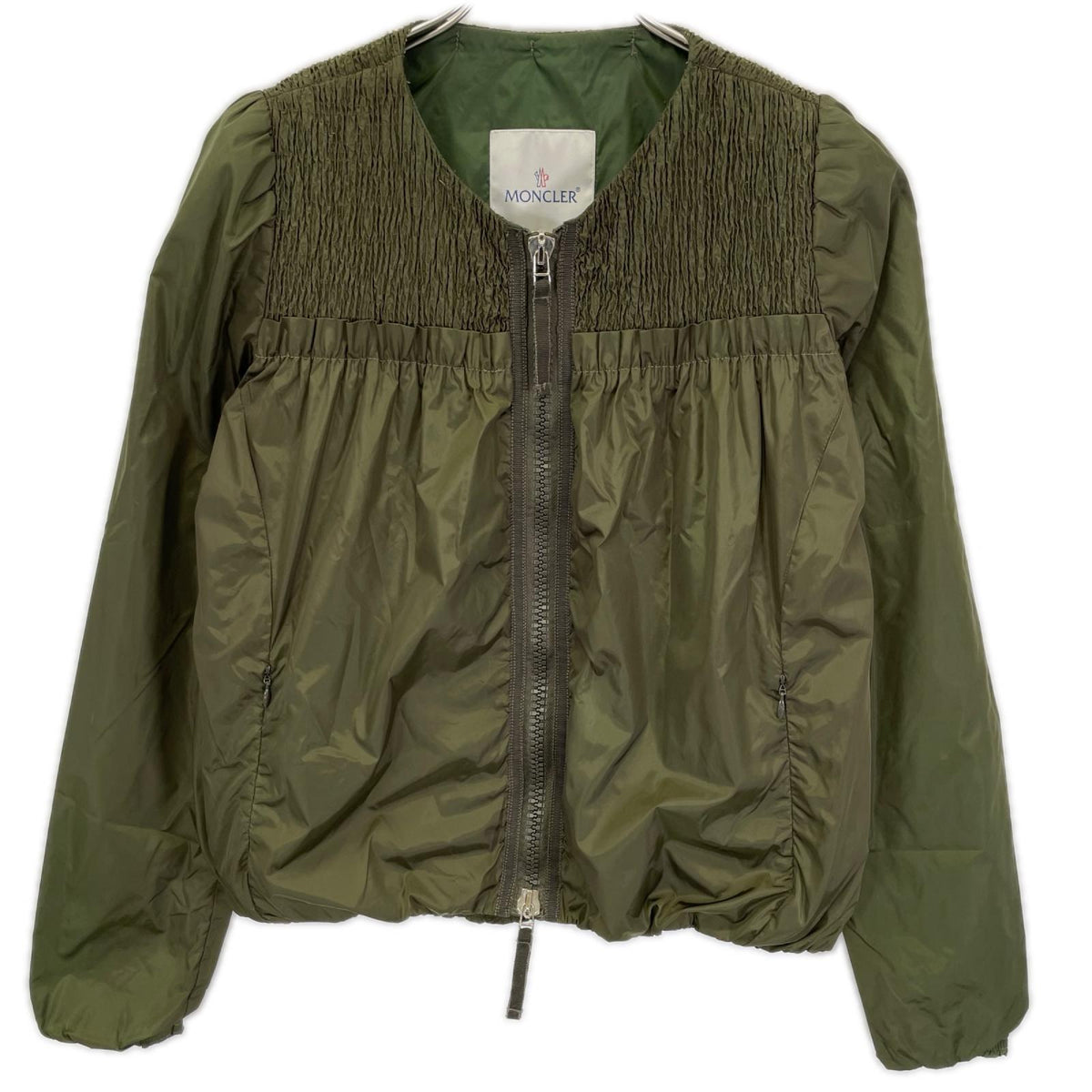 MONCLER モンクレール elea giubbotto カーキ ジップアップ ナイロンカーディガン トップス