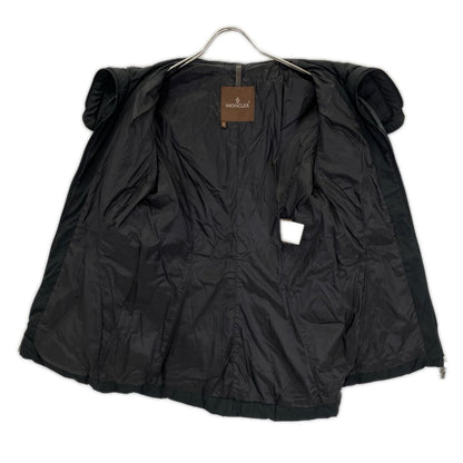 MONCLER モンクレール 茶タグ ブラック レザーコード ダウン ロングコート コート