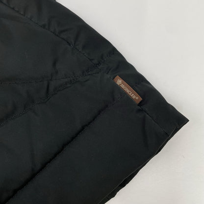 MONCLER モンクレール 茶タグ ブラック レザーコード ダウン ロングコート コート
