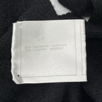 CHANEL シャネル ブラック カシミア65% 裾プレート タートルネックにっと トップス