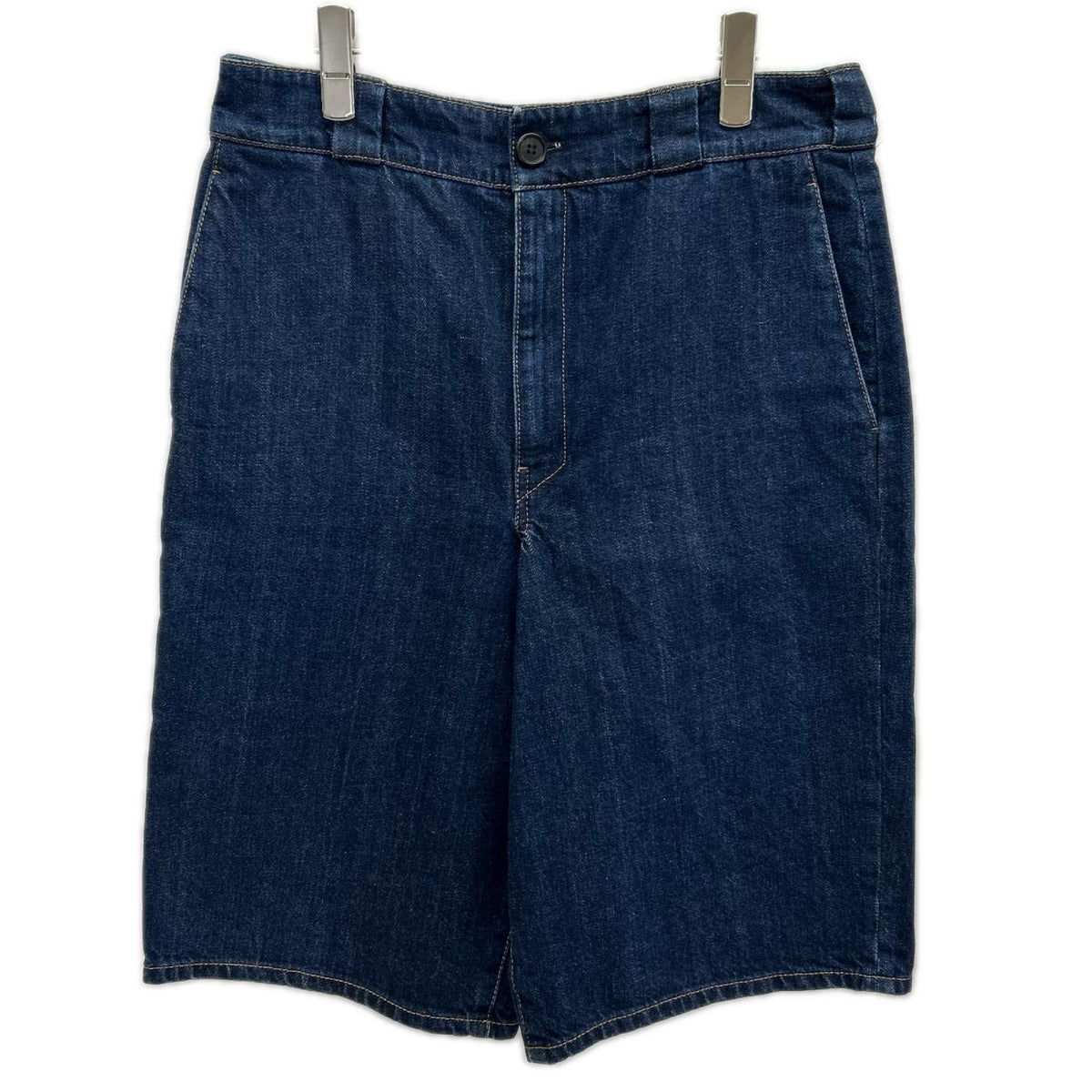 PRADA プラダ 20SS GFP427 S202 三角プレート インディゴデニムショーツ ボトムス