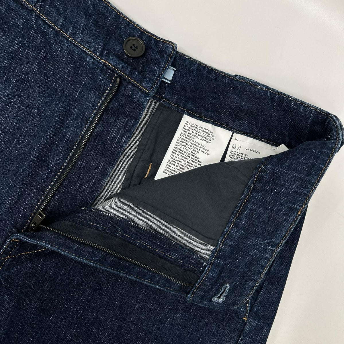PRADA プラダ 20SS GFP427 S202 三角プレート インディゴデニムショーツ ボトムス