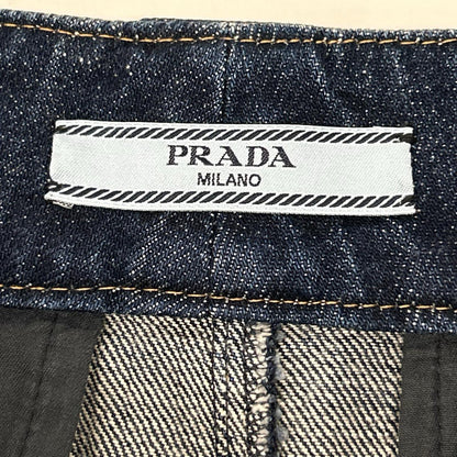 PRADA プラダ 20SS GFP427 S202 三角プレート インディゴデニムショーツ ボトムス
