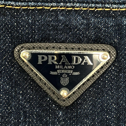 PRADA プラダ 20SS GFP427 S202 三角プレート インディゴデニムショーツ ボトムス