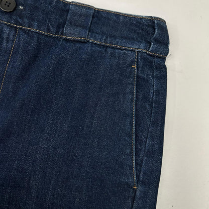 PRADA プラダ 20SS GFP427 S202 三角プレート インディゴデニムショーツ ボトムス