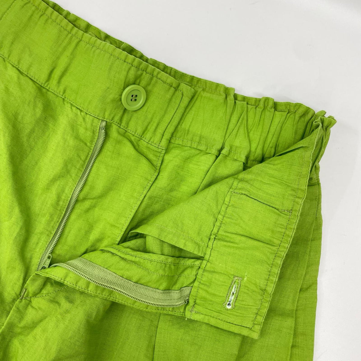 ISSEY MIYAKE イッセイミヤケ IM12FF579 コットンリネン ゴム紐ワイドパンツ ボトムス
