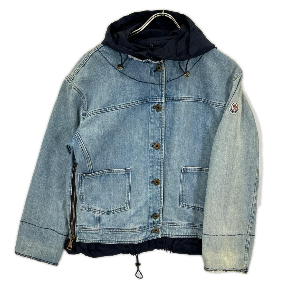 MONCLER モンクレール JOUBARDE GIUBBOTTO インディゴ ナイロン切替 デニムジャケット ジャケット