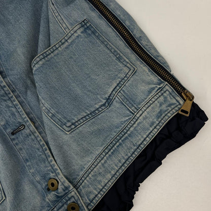 MONCLER モンクレール JOUBARDE GIUBBOTTO インディゴ ナイロン切替 デニムジャケット ジャケット