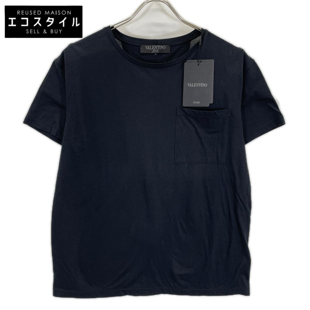S.VALENTINO バレンチノ NOIR KV0MG03C380 スタッズTシャツ ブラック トップス