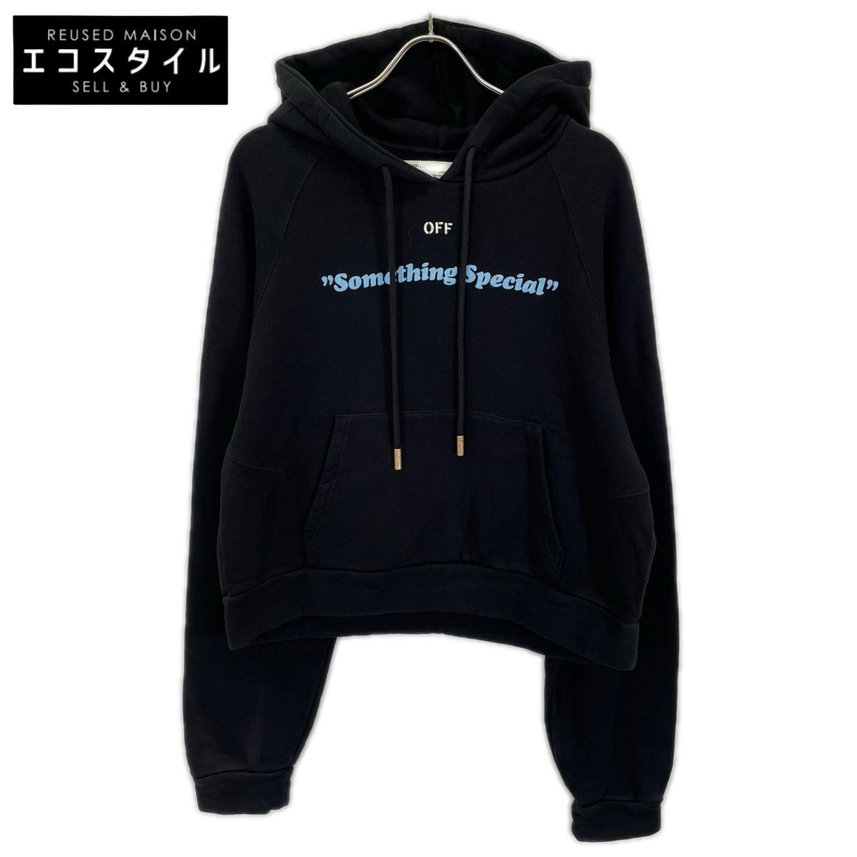 OFF-WHITE オフホワイト ブラック SOMETHING SPECIAL WOMEN ブラック フーディ― トップス