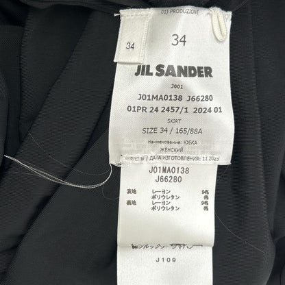 JILSANDER ジルサンダー J01MA0318 ブラック レーヨン バルーンスカート スカート