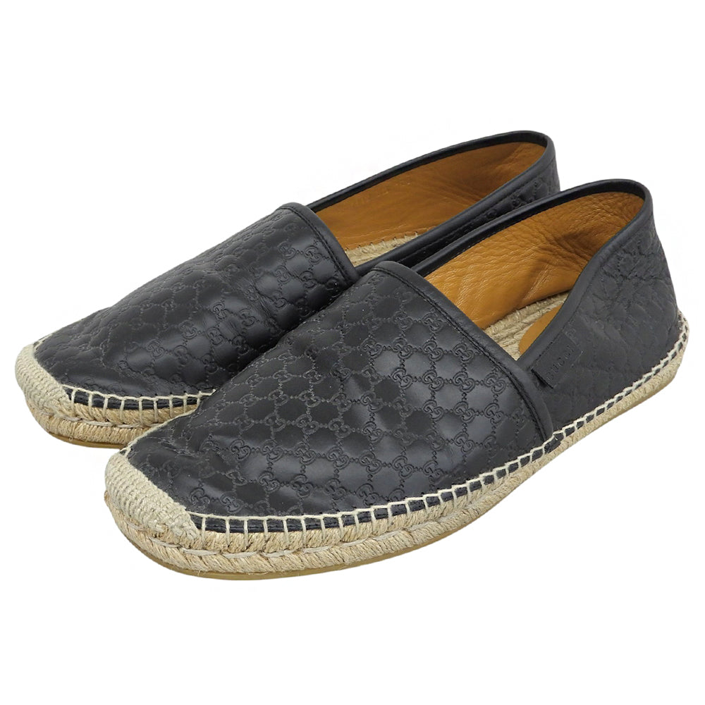 GUCCI グッチ マイクロGG スリッポン シューズ メンズ ブラック 8 1/2 667112 シューズ
