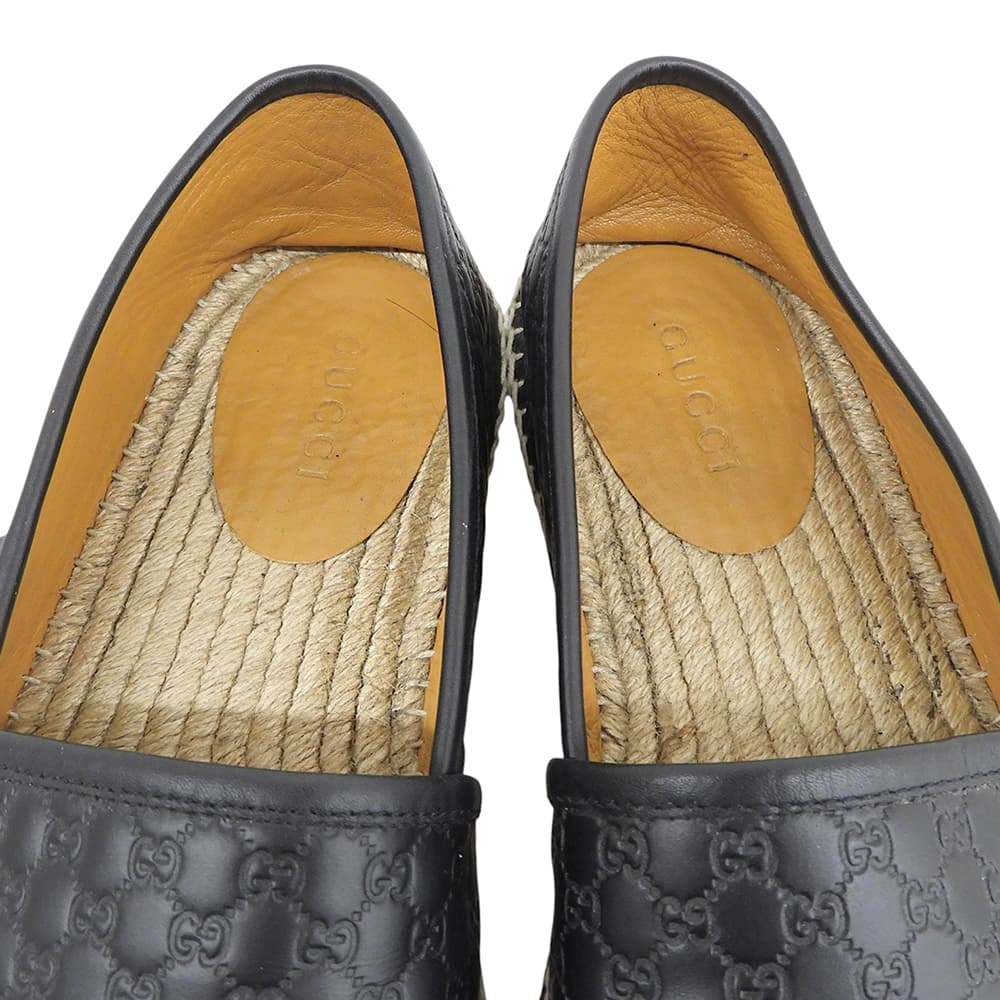 GUCCI グッチ マイクロGG スリッポン シューズ メンズ ブラック 8 1/2 667112 シューズ