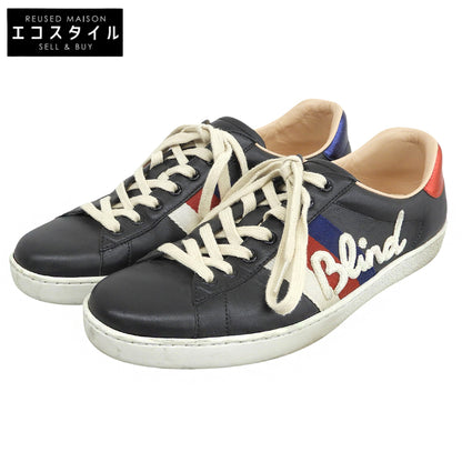 GUCCI グッチ トリコロール ローカットスニーカー シューズ メンズ ブラック 8 1/2 497276 シューズ