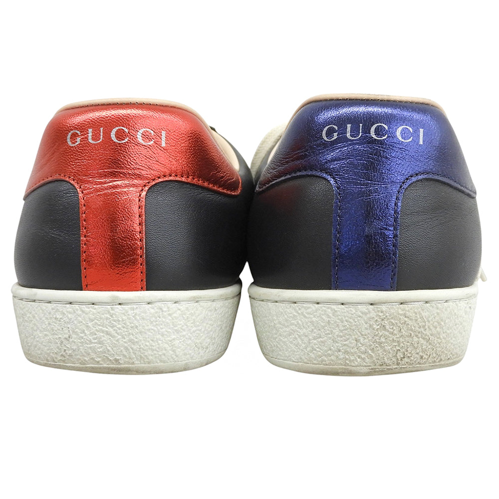 GUCCI グッチ トリコロール ローカットスニーカー シューズ メンズ ブラック 8 1/2 497276 シューズ