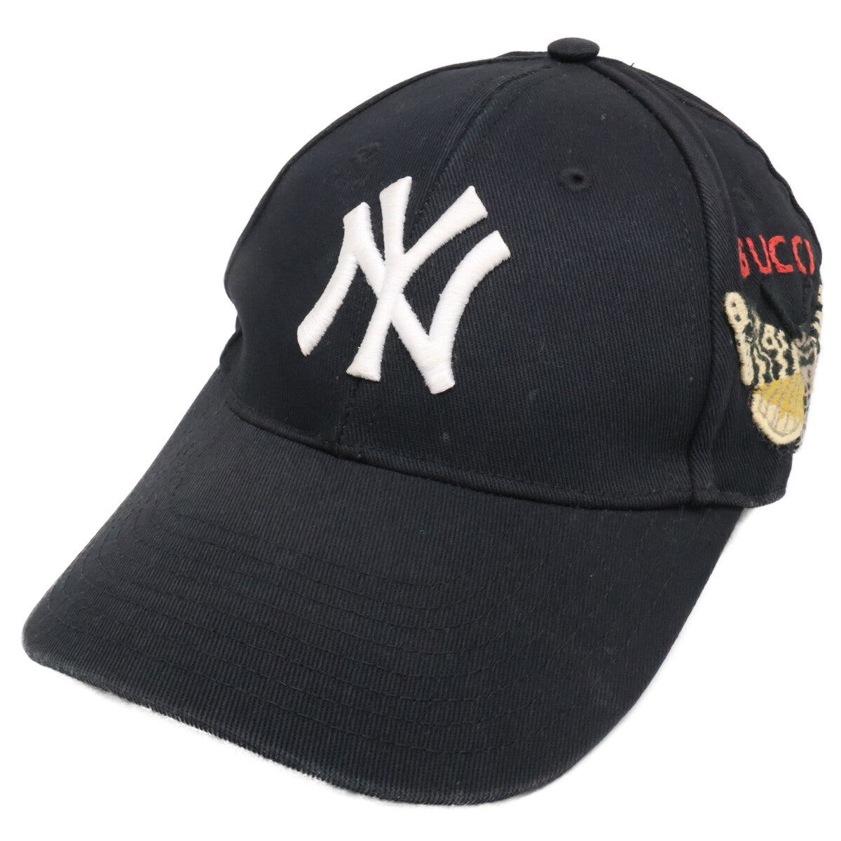 GUCCI グッチ 【即決/国内正規】NY Yankees ニューヨークヤンキース バタフライ刺繍 ベースボール キャップ 帽子