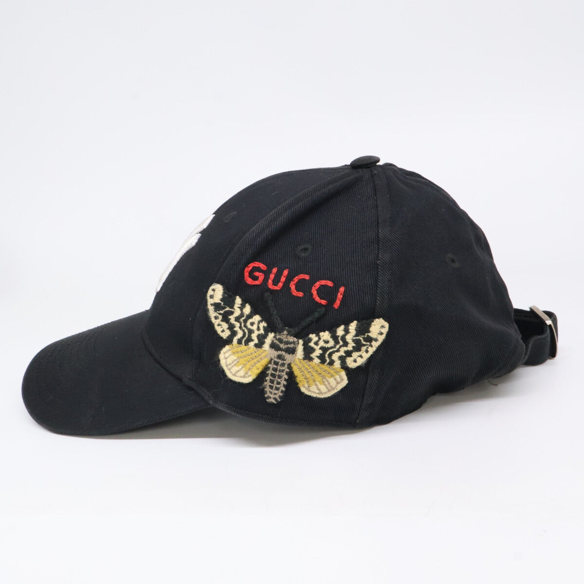GUCCI グッチ 【即決/国内正規】NY Yankees ニューヨークヤンキース バタフライ刺繍 ベースボール キャップ 帽子