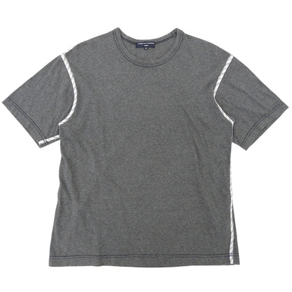COMMEdesGARCONS HOMME コムデギャルソンオム キュプラパイピング 半袖Tシャツ コットン トップス メンズ グレー M HQ-T025 トップス
