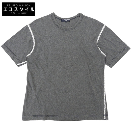 COMMEdesGARCONS HOMME コムデギャルソンオム キュプラパイピング 半袖Tシャツ コットン トップス メンズ グレー M HQ-T025 トップス