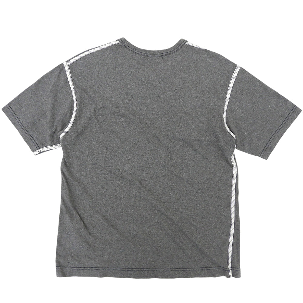 COMMEdesGARCONS HOMME コムデギャルソンオム キュプラパイピング 半袖Tシャツ コットン トップス メンズ グレー M HQ-T025 トップス