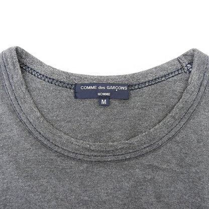 COMMEdesGARCONS HOMME コムデギャルソンオム キュプラパイピング 半袖Tシャツ コットン トップス メンズ グレー M HQ-T025 トップス