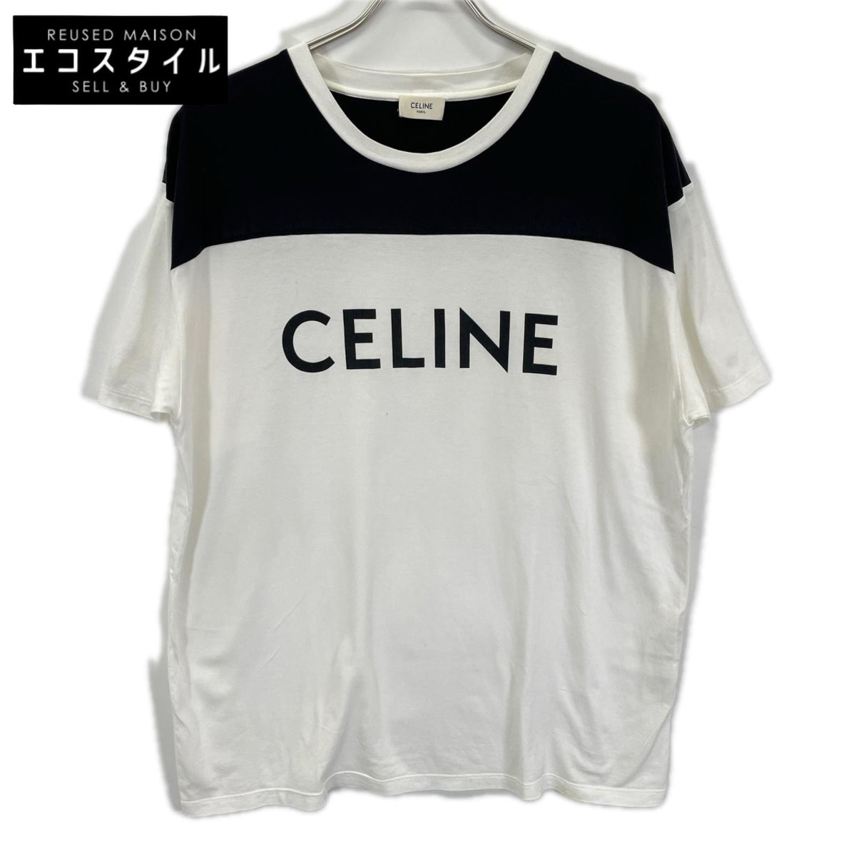 CELINE セリーヌ 2X839501F 21SS/ルーズフィット Tシャツ ホワイト ブラック トップス