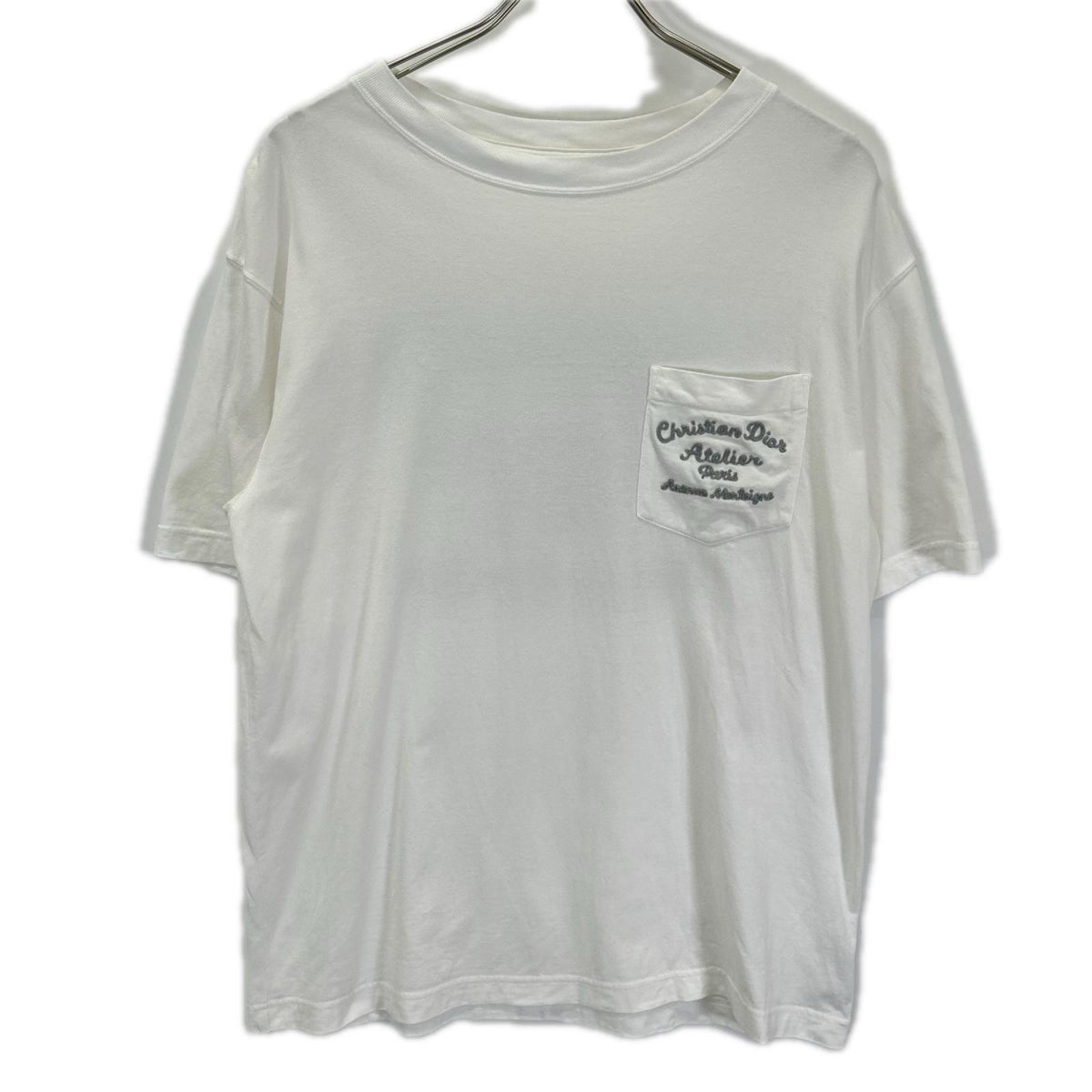 Dior HOMME ディオールオム 293J645A0677 CHRISTIAN DIOR ATELIER 刺繍胸ポケットTシャツ トップス