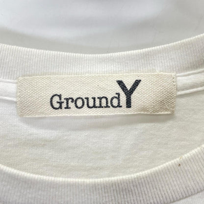 Ground Y グラウンドワイ ホワイト GZ-T21-070 笹田靖人 グラフィックTシャツ トップス