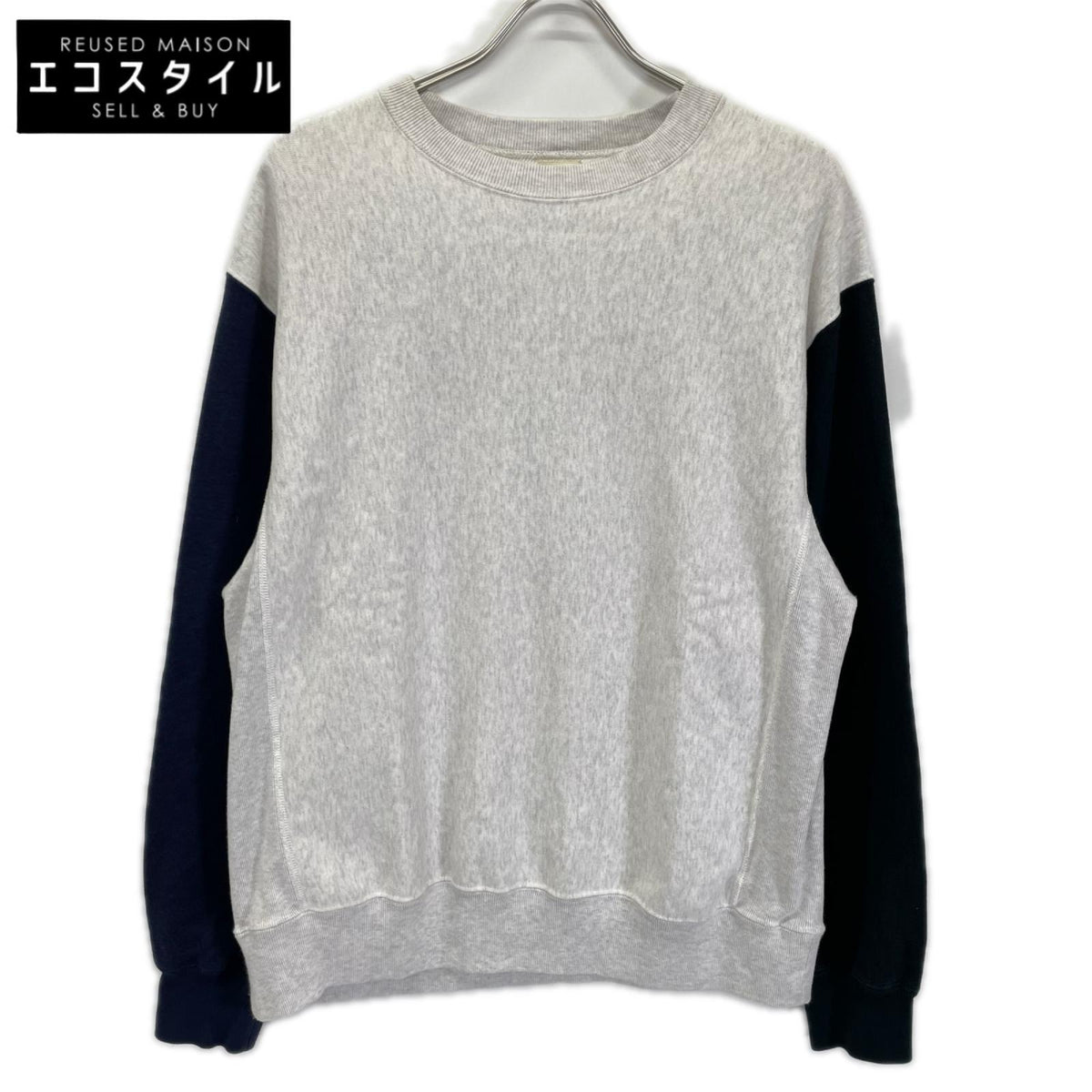 blurhms ブラームス 22F18 TWO TONE グレー スウェット トップス