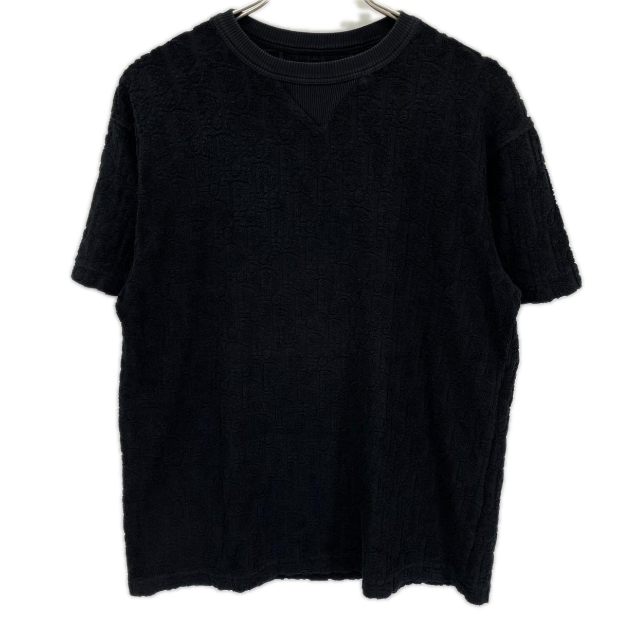 Dior HOMME ディオールオム 113J692A0614 ブラック パイル オブリークTシャツ トップス