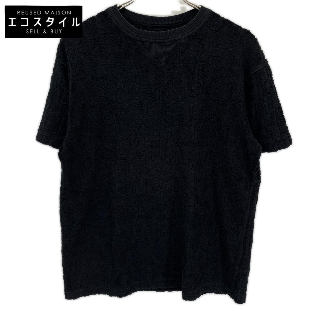 Dior HOMME ディオールオム 113J692A0614 ブラック パイル オブリークTシャツ トップス