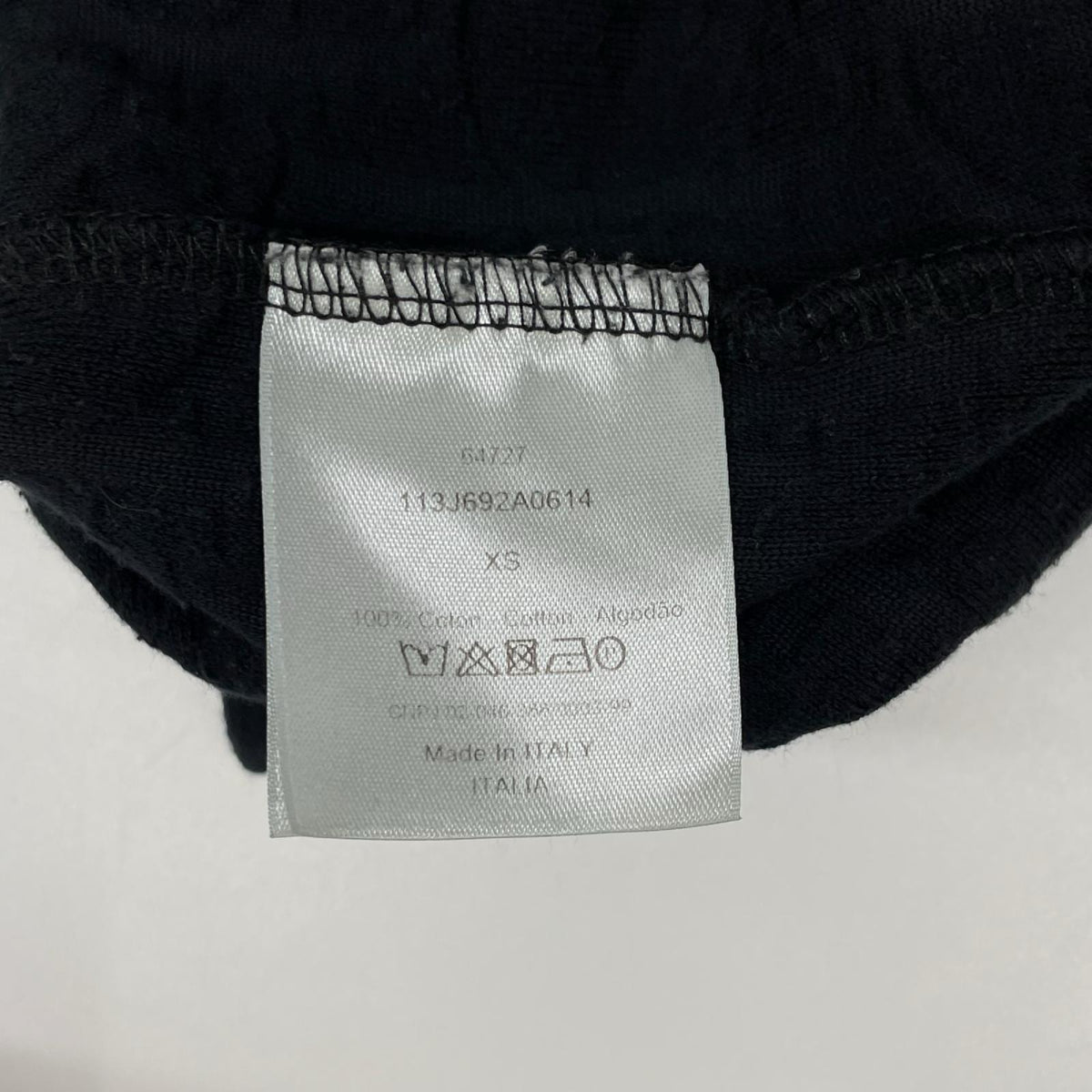 Dior HOMME ディオールオム 113J692A0614 ブラック パイル オブリークTシャツ トップス