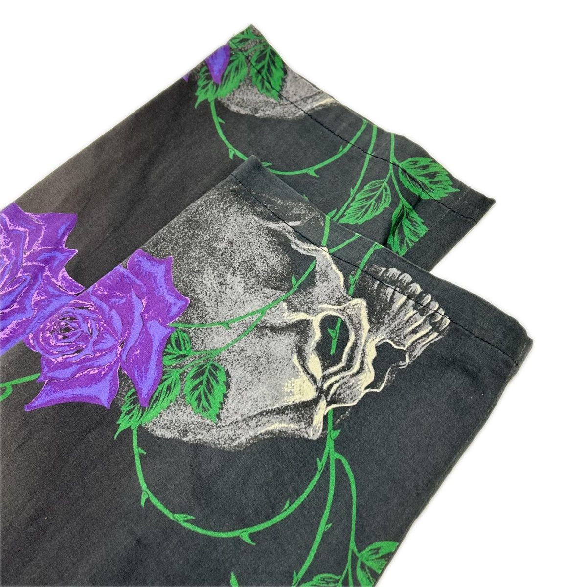 BLACK Scandal Yohji Yamamoto ブラックスキャンダルヨウジヤマモト HW-P99-033 スカルローズ コットン 紐 パンツ ボトムス