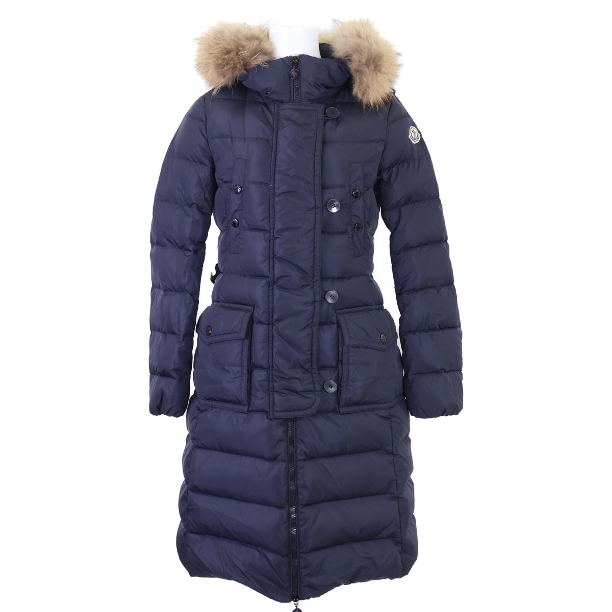 MONCLER モンクレール GENEVRIER ジェノブリエ ベルト/ファー付 フーディダウン コート