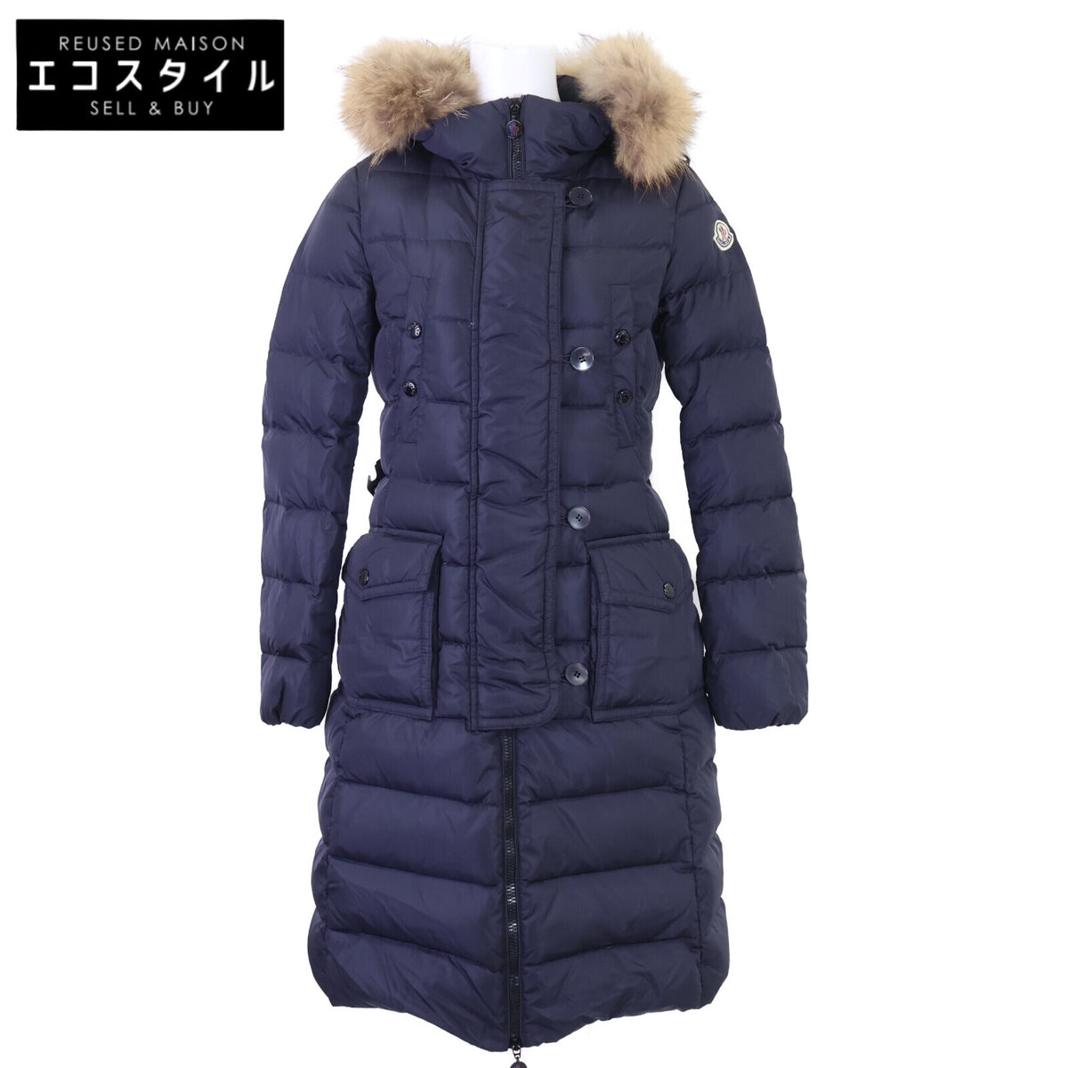 MONCLER モンクレール GENEVRIER ジェノブリエ ベルト/ファー付 フーディダウン コート