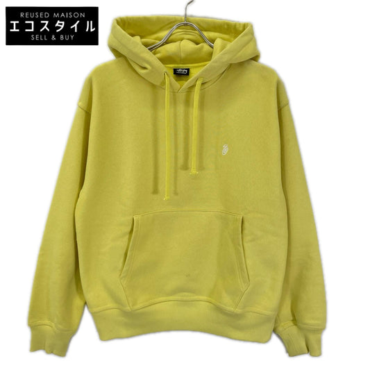 stussy ステューシー イエロー コットン 刺繍ロゴ フーディ― トップス