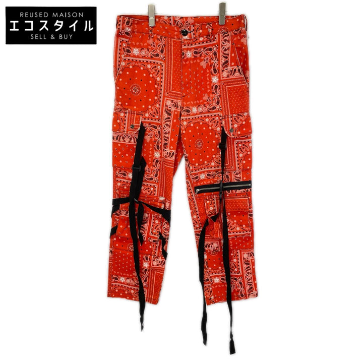 その他ブランド LOGIC レッド ペイズリー パンツ ボトムス